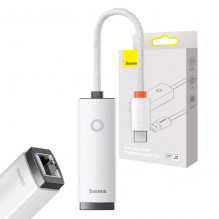 Tinklo adapteris Baseus Lite Series USB-C į RJ45 (baltas)