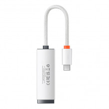 Tinklo adapteris Baseus Lite Series USB-C į RJ45 (baltas)