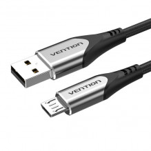 Kabelis nuo USB 2.0 iki mikro USB ventiliacijos COAHF 3A 1m (pilkas)