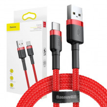 „Baseus Cafule“ USB-C laidas 2A, 3 m (raudonas)