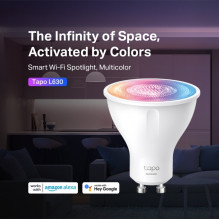 TP-LINK Smart Wi-Fi Spotlight, Multicolor, Dimmable, Tapo L630