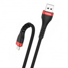 Foneng USB kabelis prie Lightning, X82 iPhone 3A, 1m (juodas)