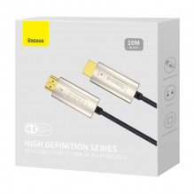 HDMI į HDMI Baseus didelės raiškos kabelis 10 m, 4K (juodas)