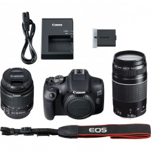 Canon EOS 2000D + EF-S 18-55mm IS STM + EF-S 75-300mm III