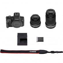 Canon EOS R100 + RF-S 18-45mm F4.5-6.3 IS STM + RF-S 55-210mm F5-7.1 IS STM (Black)