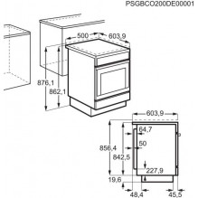 Gas stove with electric oven Electrolux LKK560208X