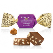 Šokoladiniai saldainiai PERFETTO AL LATTE E NOCCIOLE CARAMELLATE 150g