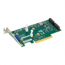 Žemo profilio PCIe Riser kortelė palaiko 2 M.2 modulius (mažmeninė prekyba)