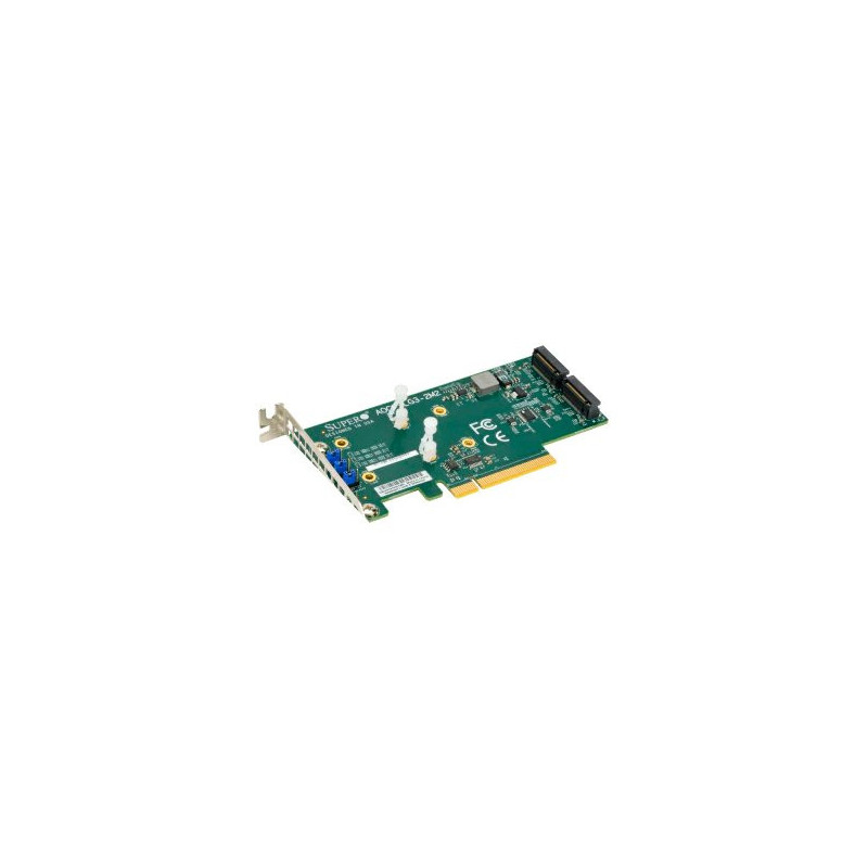 Žemo profilio PCIe Riser kortelė palaiko 2 M.2 modulius (mažmeninė prekyba)