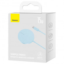 Magnetic Wireless Charger Baseus Simple Mini 3 15W (Blue)