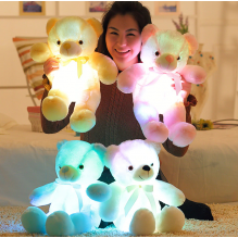 Illuminated teddy bear with colorful LED colors