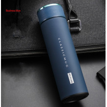 500 ml stainless steel thermos, shows temperature