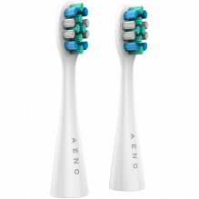 AENO Replacement toothbrush heads, White, Dupont bristles, 2pcs in set (for ADB0007/ ADB0008)