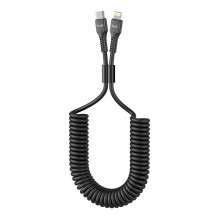 USB-C su Lightning spyruokliniu kabeliu Budi, 1,8 m, 20 W