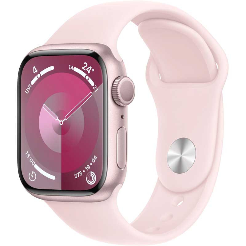 Išmanusis laikrodis Apple Watch 9 Alu Case Pink 41mm sportinė apyrankė Light Pink S/ M EU