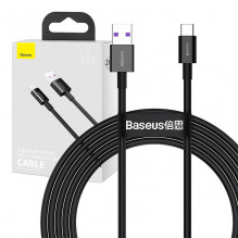 „Baseus Superior“ serijos kabelis iš USB į USB-C, 66 W, 2 m (juodas)