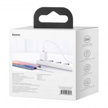 Baseus Super Si Quick Charger 1C 20W with USB-C cable for Lightning 1m (white)