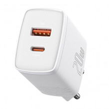 Baseus Compact Quick Charger, USB, USB-C, 20W (white)