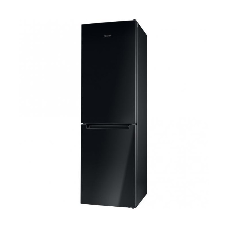 190cm free-standing black refrigerator with freezer Indesit LI8 S2E K