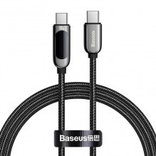 „Baseus“ ekrano kabelis nuo USB-C iki C tipo 100 W 1 m (juodas)