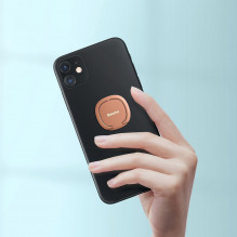 Baseus Invisible Ring laikiklis išmaniesiems telefonams (rožinis auksas)