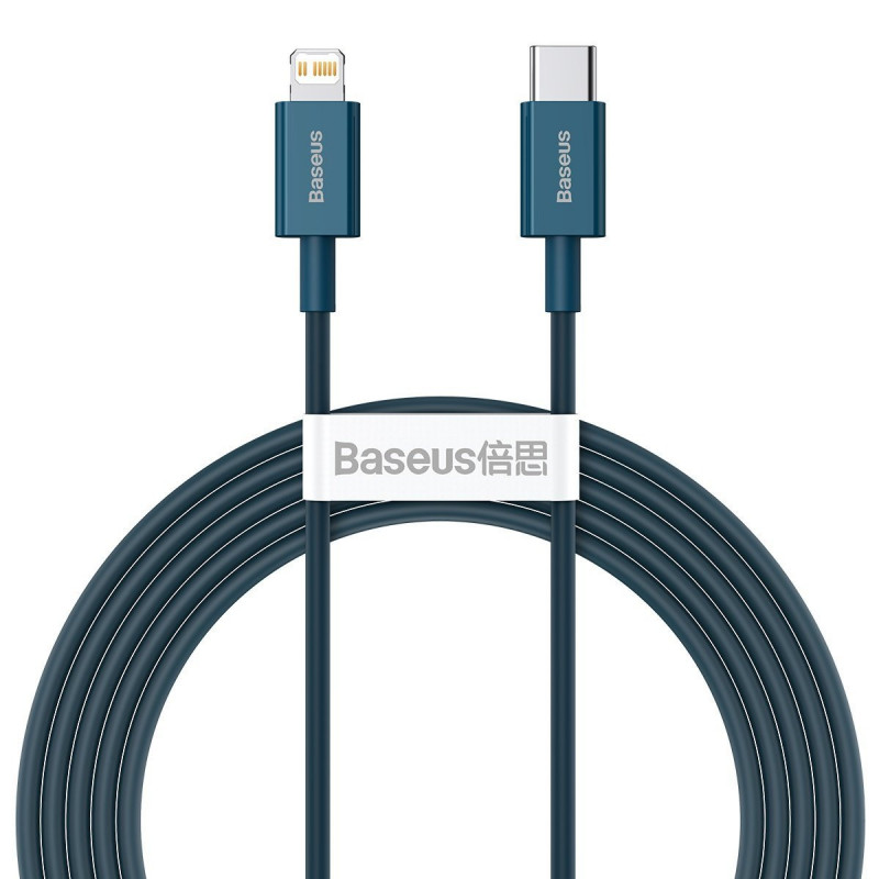 „Baseus Superior“ serijos USB-C laidas iki „iP“, 20 W, PD, 2 m (mėlynas)