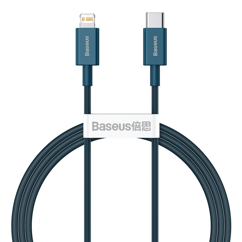 „Baseus Superior“ serijos USB-C laidas iki „iP“, 20 W, PD, 1 m (mėlynas)