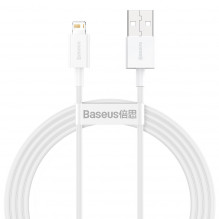 „Baseus Superior“ serijos USB kabelis su „Lightning 2,4A“ 1,5 m (baltas)