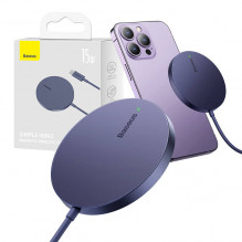 Magnetic Wireless Charger Baseus Simple Mini3 15W (Dusty purple)