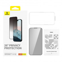 Privatumo apsauga grūdintas stiklas Baseus Diamond iPhone 15 Plus