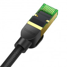 Braided network cable cat.8 Baseus Ethernet RJ45, 40Gbps, 0,5m (black)