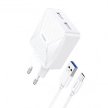 Charger Foneng EU35 2x USB-A with Micro USB cable 2.4A