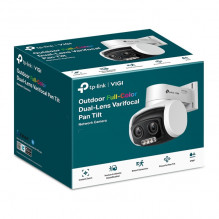 TP-LINK VIGI 4MP Outdoor Full-Color Dual-Lens Varifocal Pan Tilt Network Camera, 4-12 mm