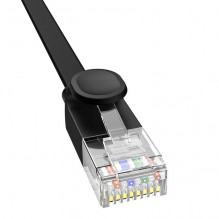 Flat Cable Baseus Ethernet RJ45, Cat.6, 12m (black)