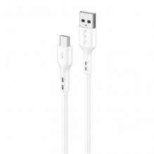 Foneng X36 USB į mikro USB laidas, 2,4 A, 1 m (baltas)