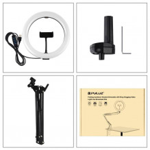 Desktop arm stand Puluz with 26cm LED Vlogging Ring PKT3090B