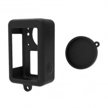 Silicone case Puluz for DJI Osmo Action 4/ 3 with lens cover (black)