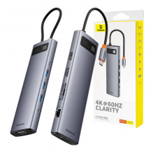 Hub 11in1 Baseus StarJoy Metal Glam Series, USB-C to HDMI +VGA + 3 x USB 3.0 + USB 2.0+USB-C PD + RJ45 + SD/ TF +3,5mm