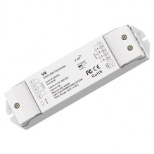 V4 LED Controller RGBW/ CCT 12-48V, 4x5A, + Push DIM