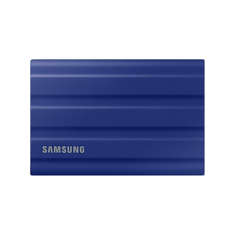 SAMSUNG T7 Shield Ext SSD 2000 GB USB-C blue 1050/ 1000 MB/ s 3 yrs, included USB Type C-to-C and Type C-to-A cables, Ru