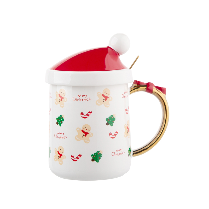 Christmas mug with lid and spoon 350ml