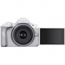 Canon EOS R50 + RF-S 18-45mm IS STM (White) + RF-S 55-210mm IS STM + Mount Adapter EF-EOS R