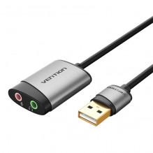 Išorinė USB garso plokštės ventiliacija CDKHB, TRS 3,5 mm, 0,15 m (pilka)