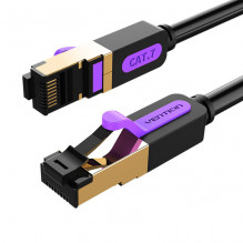 Tinklo kabelis CAT7 SFTP Vention ICDBJ RJ45 Ethernet 10Gbps 5m juodas