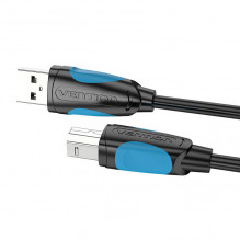 USB 2.0 A į USB-B spausdintuvo laidas Ventiliacija VAS-A16-B100 1m juoda