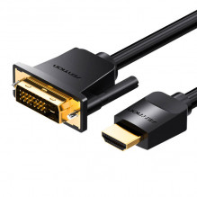 HDMI–DVI kabelis (24+1) Ventiliacija ABFBI 3m, 4K 60Hz / 1080P 60Hz (juodas)