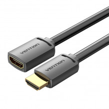 HDMI 2.0 kištukinis HDMI 2.0 lizdas kabelio ventiliacija AHCBG 1,5 m, 4K 60 Hz, (juodas)