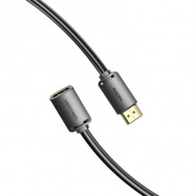 HDMI 2.0 kištukinis HDMI 2.0 lizdas ilginimo kabelio ventiliacija AHCBH 2m, 4K 60Hz, (juodas)