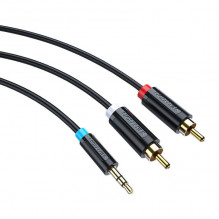 Garso kabelis nuo 3,5 mm iki 2 x RCA ventiliacijos BCLBG 1,5 m juodas