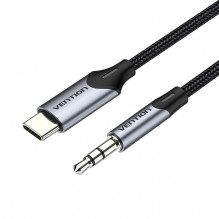 Kabelis Audio USB-C iki 3,5 mm mini lizdo 1 m juodas